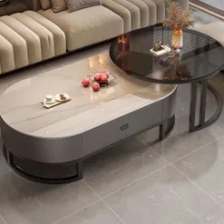 VTV3 NEW MODERN DOUBLE TEA TABLE