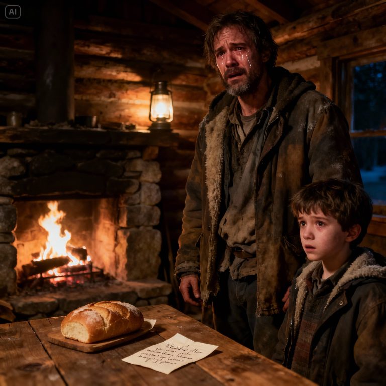 We Were Freezing to Death. My Son Was Giving Up. We’d Been Homeless for Months. Then We Found a Cabin in the Middle of a Blizzard, Miles From Anything. The Door Was Unlocked. The Fire Was Still Burning. But the Note We Found on the Table… It Changed Our Lives Forever.