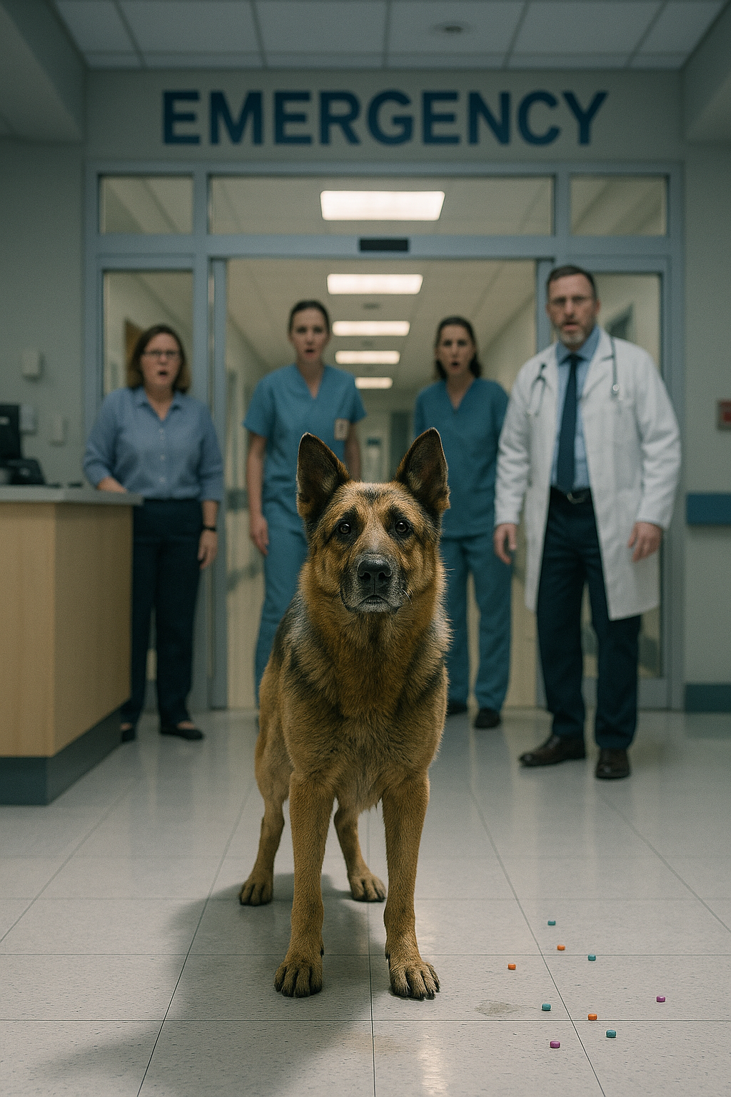 The ER Went Silent When a German Shepherd Walked In, Carrying a Wounded Girl on Its Back. The Dog’s Silent Standoff with Doctors and His Final Whine Revealed a Bond Strong Enough to Save a Life and Solve an Abduction.