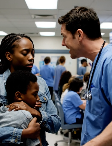 “Go to a Community Clinic!” The Doctor Sneered, Refusing to Treat My Dying Niece Because We “Looked Like We Couldn’t Pay.” He Assumed We Were Nobody. Then Her Father Walked In – The VP Who Funds the Hospital – And Unleashed a Reckoning That Left the Doctor Stripped of His White Coat and Begging for Mercy. His Prejudice Almost Cost a Child Her Life.