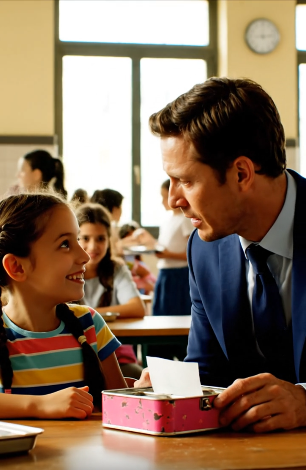 HE WAS A COLD-HEARTED BILLIONAIRE UNTIL HE SAW A 7-YEAR-OLD GIRL’S EMPTY LUNCHBOX. What He Found Inside—A Hand-Written Note From Her Starving Mother—Didn’t Just Break His Heart: It Forced Him to Confront the Horrifying Truth That HE Was the Architect of Her Misery, Leading to an Immediate $5 Million Act of Redemption.