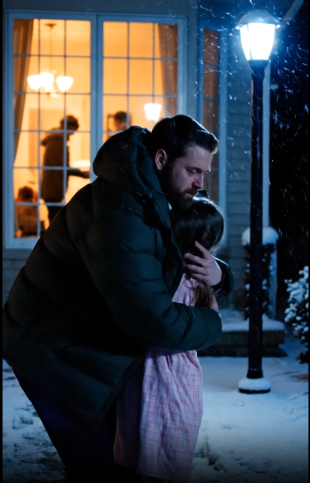 They locked me, a 9-year-old girl, outside in a deadly blizzard. My feet were blue. I was whispering goodbye to myself, my words freezing before they even left my lips. The door behind me stayed locked. Inside, I heard them laughing. Then, a long black car, blacker than the night, slid to a halt. A man I’d never seen stepped out, his coat heavy. He looked at me, and his voice was like iron. “No child begs for warmth while I still breathe.” What happened next wasn’t just a rescue. It was war.