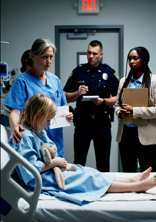 I’ve been an ER nurse for 40 years. I was 13 days from retirement when a 6-year-old girl was brought in, found alone, her legs paralyzed by pain. The police called her mother neglectful. CPS was minutes from taking her. But the little girl drew a picture… a picture of a syringe… that proved everyone was dead wrong. They were about to destroy a family. And I was the only one who could stop them.