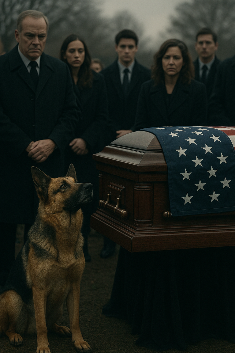 Dog Keeps Barking at a Police Officer’s Funeral — When They Found Out Why, Everyone Was Shocked