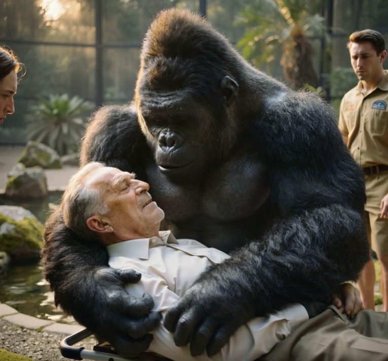 The Dying Man Was Brought to the Zoo on a Stretcher to See His Gorilla Best Friend One Last Time. The Wild Animal’s Unforgettable Act of Grief and Unconditional Love Shattered the Zookeepers’ Cynicism and Became a Viral Legend.