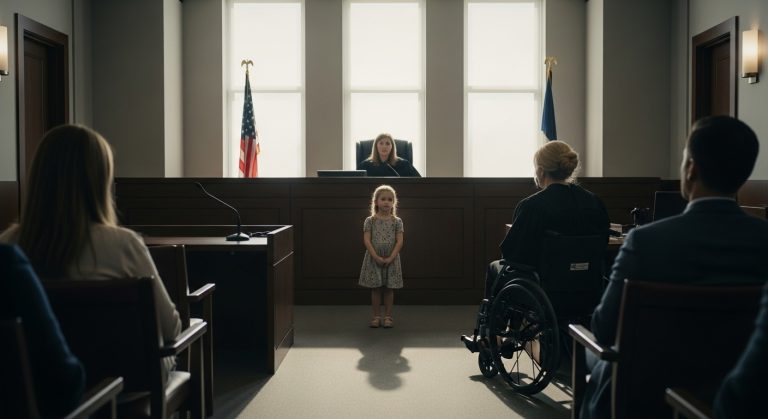 I was a 39-year-old paralyzed judge, cynical and broken, presiding over an open-and-shut armed robbery case. Then the defendant’s 5-year-old daughter looked me in the eye and made an impossible promise that silenced the entire courtroom. What happened next defied every law of nature, medicine, and justice I’d ever known. They all laughed at her. They stopped laughing when the miracle happened.