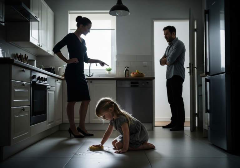 I came home from a year-long deployment to surprise my 11-year-old daughter. I found her on her knees, hands raw and bleeding, forced to scrub the kitchen floor by her stepmother. When I confronted her, she told me my daughter “needed discipline.” I threw her out.