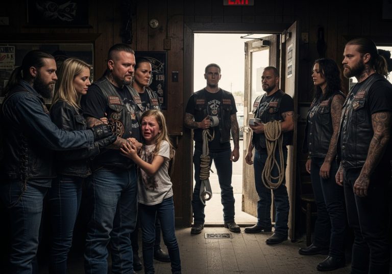 A 9-year-old girl burst into our bar, screaming, “My stepfather is selling me for $5,000.” Then, he and the buyer walked in holding rope and duct tape. They saw 40 bikers staring back. They thought we were the monsters. We showed them what real monsters look like. This is not a story you forget.