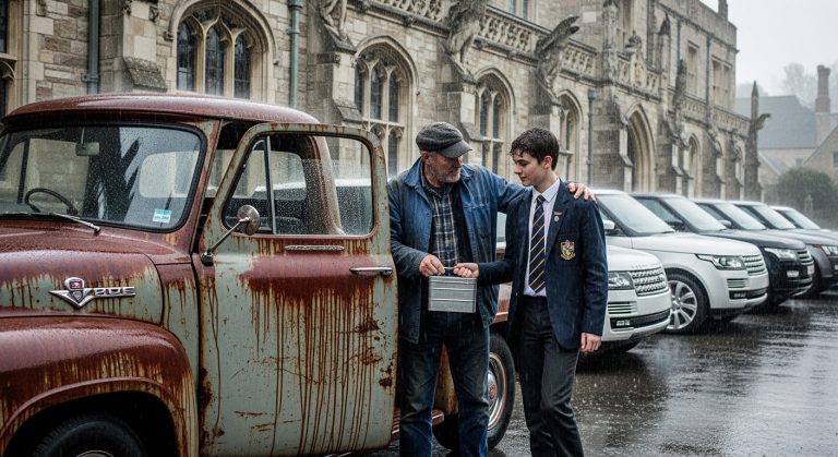 Billionaire’s Son Humiliates Janitor’s Boy in School Cafeteria—But When the “Invisible” Janitor Finally Speaks, 300 Students Are Left in Tears