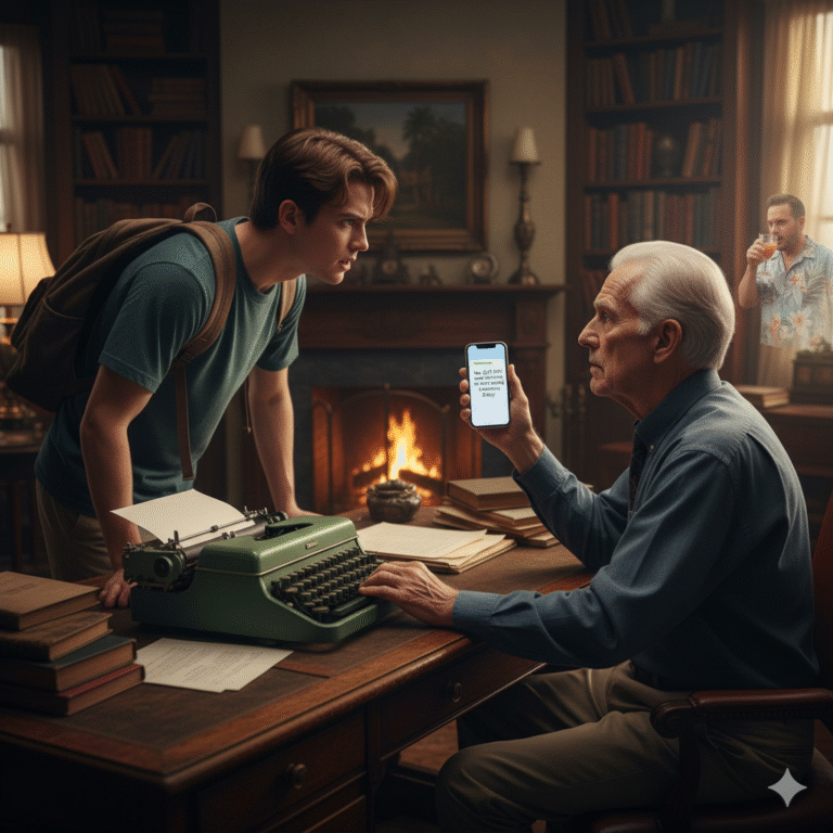 “We spent your $7,000 on a family vacation. Have fun.” The text from my dad, sent from Maui. He’d stolen my cash savings while I was at college. He thought I’d cry. He didn’t know I was on my way to my 82-year-old grandpa’s house—and that Grandpa was already pulling out his WWII typewriter to start a war.